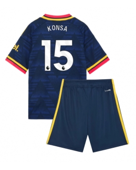 Billige Fotballdrakt Arsenal Ezri Konsa #15 Replika Bortedraktsett Barn 2026-27 Kortermet (med bukser)